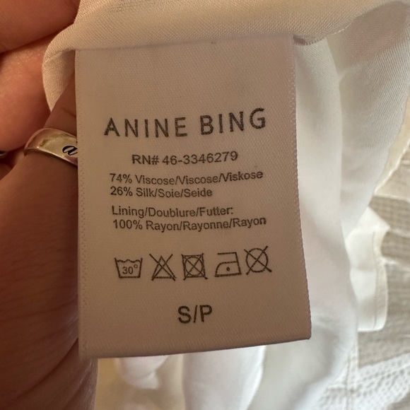 Anine Bing Tabitha seersucker mini dress size small style AB20-115-01 - Picture 5 of 7